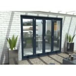 Travis Perkins 54mm Grey External French Vestibule Door Set 1200mm