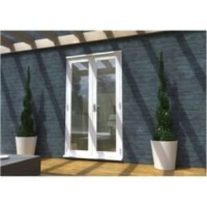 Travis Perkins 54mm White External French 1200mm Door Set