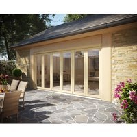 Travis Perkins 54mm Unfinished External Sliding Folding 4200mm 3+3 Opening Door Set