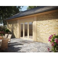 Travis Perkins 54mm Unfinished External Sliding Folding 2100mm Door Set