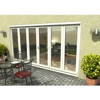 Travis Perkins 54mm White External Sliding Folding Door 4200mm 3+3 Opening