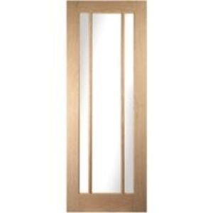 JELD-WEN Oregon Worcester 3 Light Clear Glazed White Oak Door 1981x610mm