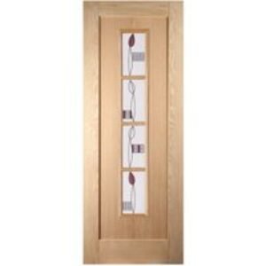 JELD-WEN Oregon Shaker 4 Light Mackintosh Decorative Glazed Door 1981x686mm