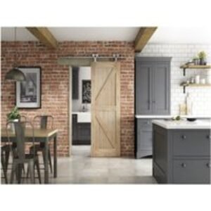 Framed Ledged & Braced Sliding Elegant Barn Door 862mm