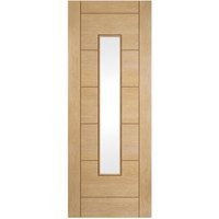 JELD-WEN Oregon Ladder Obscured Glass Interior White Oak Door 1981x762mm