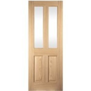 JELD-WEN Oregon 2 Light Clear Interior Amer White Oak Clear Glazed Door 1981x762mm