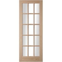 JELD-WEN Oregon 15 Light Clear Glazed American White Oak Interior Door 1981x686mm