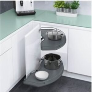 Vauth Sagel Cornerstone Swing Corner Storage Solution 800mm Mechanism for 400mm Fascia Graphite Unhanded