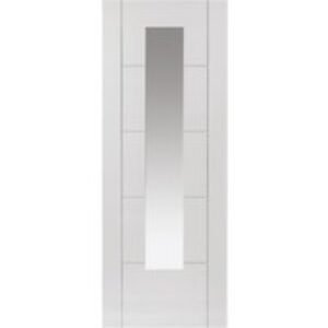 Jb Kind Tigris 1 Light Prefinished Clear Glazed White Door 1981 x 762 x 35mm