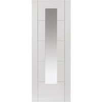 Jb Kind Tigris 1 Light Prefinished Clear Glazed White Door 1981 x 762 x 35mm