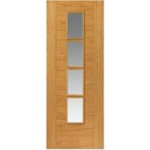 JB Kind Oak Bela Prefinished Glazed Door 1981 x 610 x 35mm