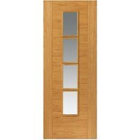 JB Kind Oak Bela Prefinished Glazed Door 1981 x 610 x 35mm