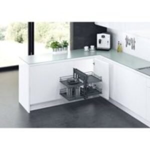 Vauth Sagel Cor Flex Corner Unit Pull Out 1000mm for 500mm Fascia with Solid Base Graphite
