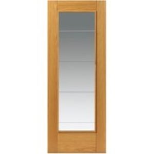 JB Kind Oak Medina Internal Prefinished Glazed Door 2040 x 826 x 40mm