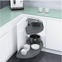 Vauth Sagel Cornerstone Maxx Power Assisted Corner Storage Solution 800mm Mechanism for 400mm Fascia Graphite Left Hand