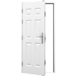Lathams 6 Panel Steel Door 995 x 2020mm Lh Outward