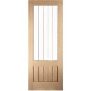 JELD-WEN Oregon Cottage Etch Glazed Interior White Oak Door 1981x762mm