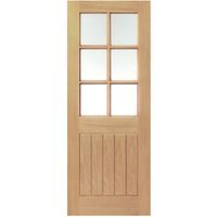 JB Kind Oak Internal Suffolk Glazed 6 Light Door 2040 x 826 x 35mm