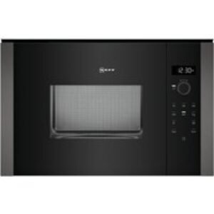NEFF N 50 Built in Automatic Programme Microwave Oven Black Glass with Graphite Grey Trims 38cm - HLAWD23G0B