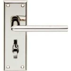 4FireDoors Vogue Lever Handle On Bathroom Back Plate Chrome