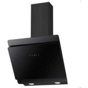 Unbranded 60cm Angled Glass Cooker Hood Black - NVMA60NN