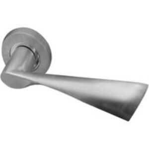 Frelan Hardware Jedo Comet Lever On Rose Handle Satin Chrome