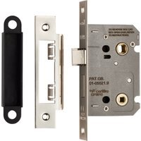 4FIREDOORS FS9670 Mortice Bathroom Lock Satin Nickel 64mm