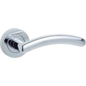 Frelan Hardware Jedo Mailand Lever On Rose Handle Polished Chrome