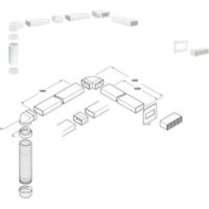 Hafele System 5 To 5A Ventilation Grille And Ducting Set 3 Metre White 565.30.722