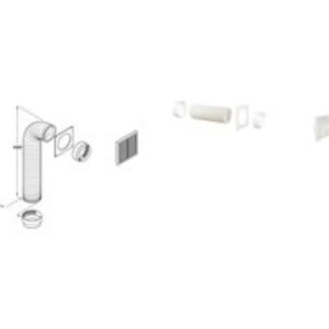 Hafele System 5 Ventilation Grille And Ducting Set 1 Metre White 565.30.712