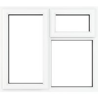 Crystal White Upvc Casement Clear Window 3P Top and Left Hand Opening 1190 mm x 965 mm