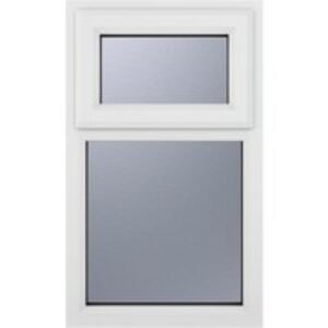 Crystal White Upvc Casement Obscure Window 2P Top Opening 610 mm x 1040 mm