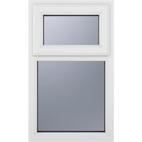 Crystal White Upvc Casement Obscure Window 2P Top Opening 610 mm x 1040 mm