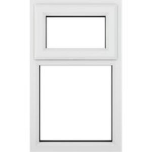 Crystal White Upvc Casement Clear Window 2P Top Opening 1190 mm x 1115 mm