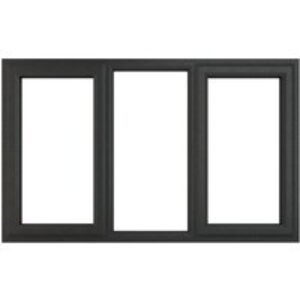 Crystal Grey Upvc Casement Clear Window 3P Left and Right Hand Opening 1770 mm x 1190 mm