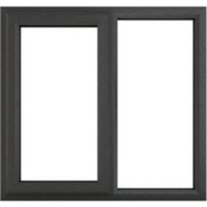 Crystal Grey Upvc Casement Clear Window 2P Left Hand Opening 1190 mm x 1115 mm