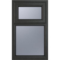 Crystal Grey Upvc Casement Obscure Window 2P Top Opening 610 mm x 1040 mm