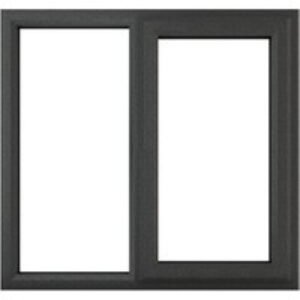 Crystal Grey Upvc Casement Clear Window 2P Right Hand Opening 1190 mm x 1115 mm