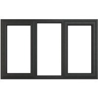 Crystal Grey Upvc Casement Clear Window 3P Left and Right Hand Opening 1770 mm x 1040 mm