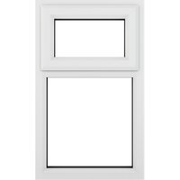 Crystal White Upvc Casement Clear Window 2P Top Opening 610 mm x 965 mm