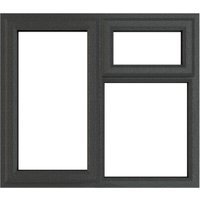 Crystal Grey Upvc Casement Clear Window 3P Top and Left Hand Opening 1190 mm x 1040 mm
