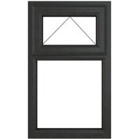 Crystal Grey Upvc Casement Clear Window 2P Top Opening 610 mm x 1115 mm