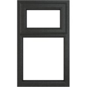 Crystal Grey Upvc Casement Clear Window 2P Top Opening 610 mm x 820 mm