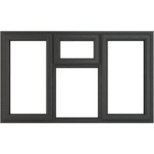 Crystal Grey Upvc Casement Clear Window 4P Top, Left and Right Hand Opening 1770 mm x 1190 mm