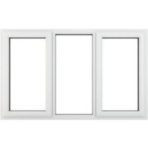Crystal White Upvc Casement Clear Window 3P Left and Right Hand Opening 1770 mm x 1190 mm