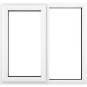 Crystal White Upvc Casement Clear Window 2P Left Hand Opening 905 mm x 965 mm