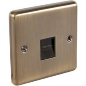 United Electrical Products Ltd Antique Brass Telephone Socket Slave