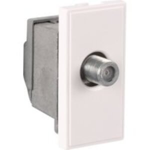 Euro Module TV/SAT Outlet F Connector White