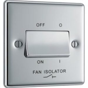 Bg Polished Chrome Fan Isolator Switch 10A 3 Pole