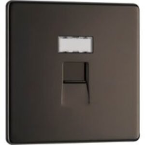 Bg Screwless Flat Plate Black Nickel RJ45 Outlet 1 Gang